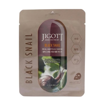 Jigott Real Ampoule Mask (Black Snail) 27ml X 10pcs