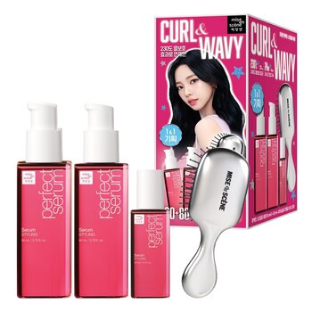 Mise en Scene Perfect Repair Serum Gift Set styling (80ml + 80ml + 30ml + hair brush 4pcs/set