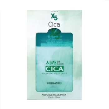 SKINPASTEL Premium x5 Cica Ampoule Mask Pack 10pcs