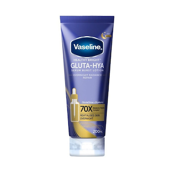 Vaseline Healthy Bright Gluta Hya Serum Burst Lotion Overnight Radiance Repair 200ml