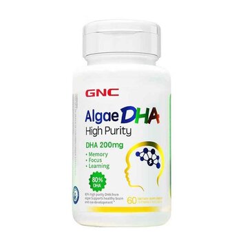 GNC Kids Algae DHA High Purity DHA 200mg Chewable Softgels 60 Softgels