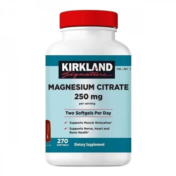 Kirkland Signature Magnesium Citrate 250mg 270 Softgels