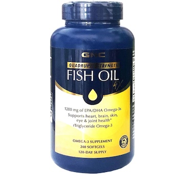 GNC 4 倍强效深海鱼油胶囊1200mg （平行进口） 240 Capsules