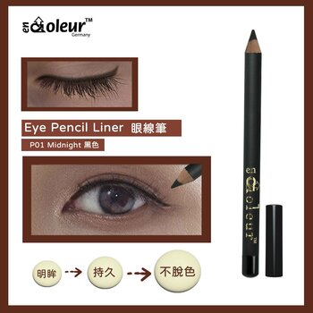 En Coleur Wood Eye Pencil Liner P01 (Black) (Exp: 09/2028)- # Black Picture Color