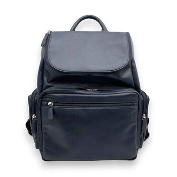Leatheraft Bernard Business Leather RFID Entrepreneur Backpack(navy) 40x35.5x18cm