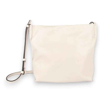 Leatheraft Calista Poppy Cowhide Crossbody Leather Bag(White) 12.2"x4.3"x9.3"