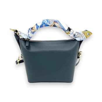 Leatheraft IQRA Genuine Leather Middle Shoulder Handbag (Top-Handle)(Aegean) 17x24x10cm