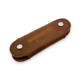 Leatheraft KAIRO Distressed Leather Business Key Cover(Coffee) 10x4cm