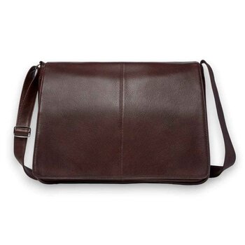 Leatheraft MAVERICK Business Full Grain Leather Messenger Bag(Brown) 16.5"x12"x4"