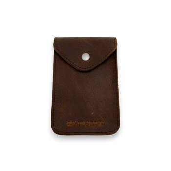 Leatheraft SETH Distressed Leather Business & Travel Pouch(Coffee) 12x7.5x2.7 cm
