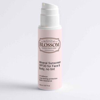 Blossom Blossom Mineral Sunscreen SPF30 for Face & Body, no tint, Designed from the UK Fixed Size