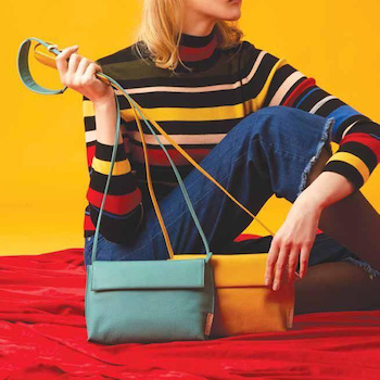 진웰 jinwell Samuel Ashley Soft Genuine Denim Crossbody Bag Isabel Handbag A5011 - # Yellow Yellow
