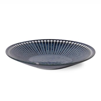 미노로 도키 Minoro Touki Minoyaki Ultra Light 14.7CM Ceramic Dish (Yamato Blue)- # Yamato Blue Picture Color