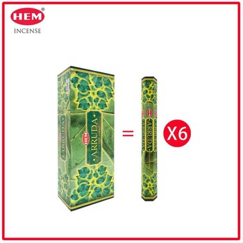 HEM HEM - (Buy 1 Get 2 Free)(20pcs per Hexagonal Box) ARRUDA natural Indian handmade incense sticks HI-ARRUDA Fixed size