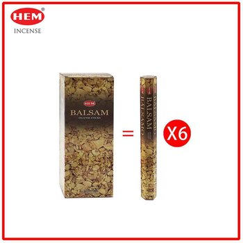 HEM HEM - (Buy 1 Get 2 Free)(20pcs per Hexagonal Box) BALSAM natural Indian handmade incense sticks HI-BALSAM Fixed size