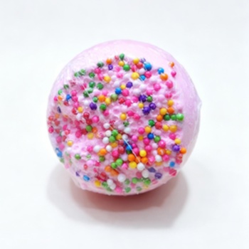 Chain Bridge Honey Farm Color Bead Infused Jasmine Scent Bath Bomb Moisturizing Essential Oil Fizzy Bath Ball 100g