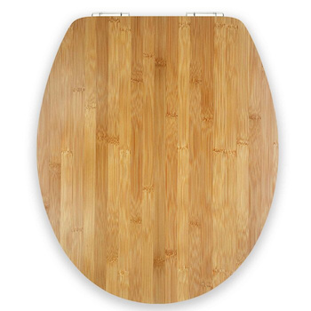 INFINITE Lille Dark Bamboo Toilet Seat Fixed Size