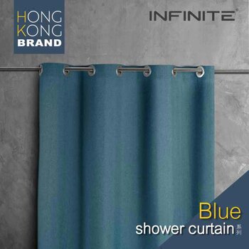 INFINITE Hookless Shower Curtain - Blue - # Fixed Size 