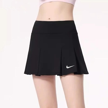 ETMall Outlet quick dry sports skirt for women high waist fitness short skirt tennis skirt badminton two in one skirt pants bla XL