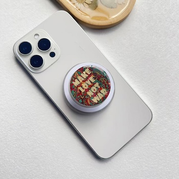ETMall Laser Colorful Shell Paper Painted Resin Magnetic Mobile Phone Stand Retractable Airbag Magsafe Desktop Magnetic Stand 7