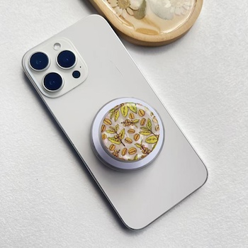 ETMall Laser Colorful Shell Paper Painted Resin Magnetic Mobile Phone Stand Retractable Airbag Magsafe Desktop Magnetic Stand 8
