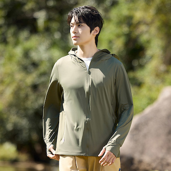 ETMall SIMBOO Spring Summer 2026 UPF100 Lightweight Breathable Outdoor Sports Sun Protection Shirt LB7030 Glacier Gray Men's XL