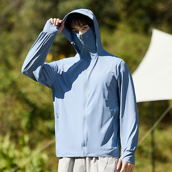 ETMall SIMBOO Spring Summer 2026 UPF100 Lightweight Breathable Outdoor Sports Sun Protection Shirt LB7030 Glacier Gray Men's M