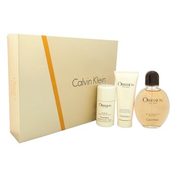 Calvin Klein Obsession by Calvin Klein for Men Pc Gift Set EDT Spray, Deodorant Stick, After Shave Balm 3 Pc Gift Set