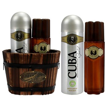 Cuba Cuba Gold by Cuba for Men - 2 Pc Gift Set 3.4oz After Shave, 6.7oz Body Spray 2 Pc Gift Set
