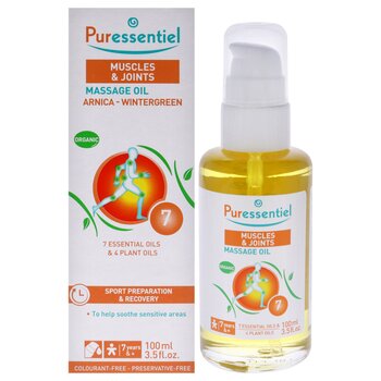 Puressentiel Muscle Relaxing Organic Massage Oil - Arnica and Wintergreen by Puressentiel for Unisex - 3.5 oz Oil 3.5 oz