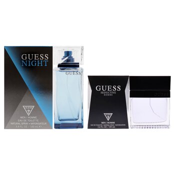 Guess Guess Kit by Guess for Men - 2 Pc Kit 3.4oz Guess Night EDT Spray, 3.4oz Guess Seductive EDT Spray 2 Pc Kit