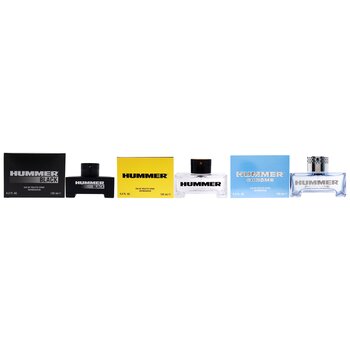 Hummer Hummer Kit by Hummer for Men - 3 Pc Kit 4.2 oz EDT Spray,4.2oz Hummer Black EDT Spray, 4.2oz Hummer Chrome EDT Spray 3 Pc Kit