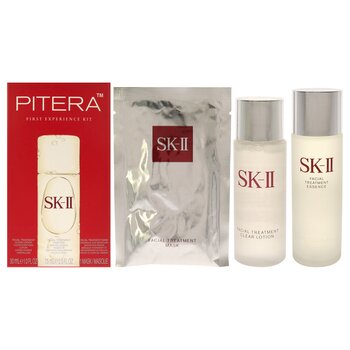 SK II Pitera First Experience Kit by SK-II for Unisex - 3 Pc 2.5oz Facial Treatment Essence , 1oz Facial Treatment Clear Lotio 3 Pc