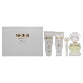 Moschino Moschino Toy 2 by Moschino for Women - 4 Pc Gift Set 3.4oz EDP Spray, 0.33oz EDP Spray, 3.4oz Body Lotion, 3.4oz Shower 4 Pc Gift Set