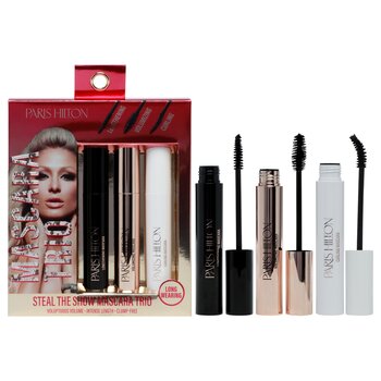 Paris Hilton Steal The Show Mascara Trio by Paris Hilton Cosmetics for Women - 3 Pc 0.27oz Lengthening Mascara, 0.27oz Volumizing Mas 3 Pc