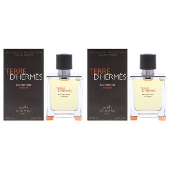 Hermes Terre DHermes Eau Intense Vetiver by Hermes for Men - 1.6 oz EDP Spray - Pack of 2 1.6 oz