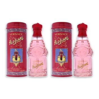 Versace Red Jeans by Versace for Women - 2.5 oz EDT Spray - Pack of 2 2.5 oz