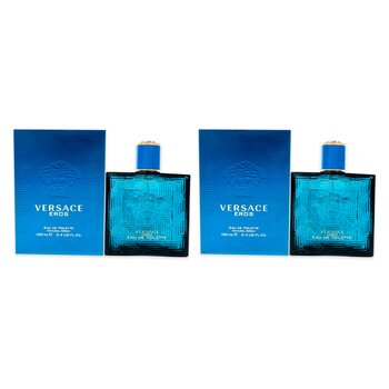 Versace Versace Eros by Versace for Men - 3.4 oz EDT Spray - Pack of 2 3.4 oz