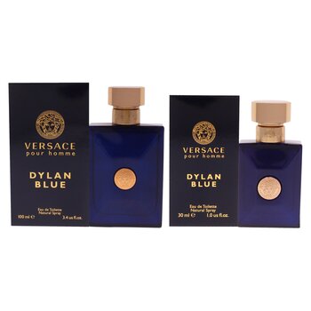 Versace Dylan Blue Kit by Versace for Men - 2 Pc Kit 3.4oz EDT Spray, 1oz EDT Spray 2 Pc Kit