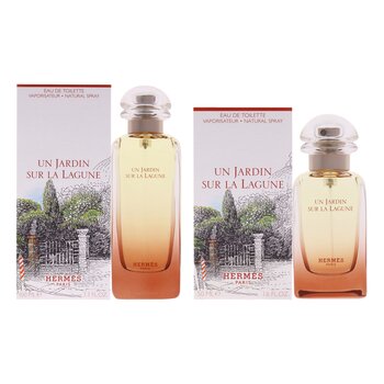 Hermes Un Jardin Sur La Lagune Kit by Hermes for Unisex - 2 Pc Kit 3.3oz EDT Spray, 1.6oz EDT Spray 2 Pc Kit
