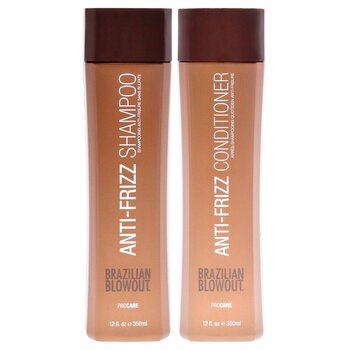 Brazilian Blowout Acai Anti Frizz Shampoo and Conditioner Kit by Brazilian Blowout for Unisex - 2 Pc Kit 12oz Shampoo, 12oz Conditioner 2 Pc Kit