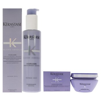 Kerastase Blonde Absolu Ultra Violet Masque and Cicaplasme Serum Kit by Kerastase for Unisex - 2 Pc Kit 6.8oz Masque, 5.1oz Serum 2 Pc Kit