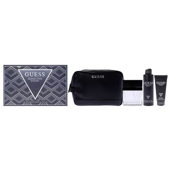 Guess Seductive Homme by Guess for Men - 4 Pc Gift Set 3.4oz EDT Spray, 6oz Deodorant Body Spray, 3.4oz Shower Gel, Pouch 4 Pc Gift Set