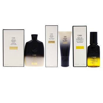 Oribe Gold Lust Kit by Oribe for Unisex - 3 Pc Kit 8.5oz Repair and Restore Shampoo, 6.8oz Repair and Restore Conditioner, 1.7 3 Pc Kit