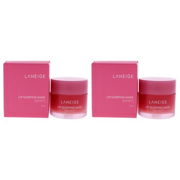 Laneige Lip Sleeping Mask - Berry by Laneige for Women - 0.7 oz Lip Mask - Pack of 2 0.7 oz