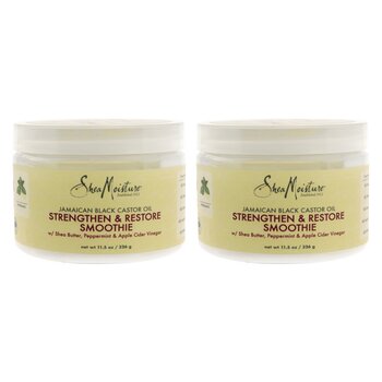 Shea Moisture Jamaican Black Castor Oil Strengthen & Restore Smoothie Cream - Pack of 2 by Shea Moisture for Unisex - 12 oz Cream 12 oz