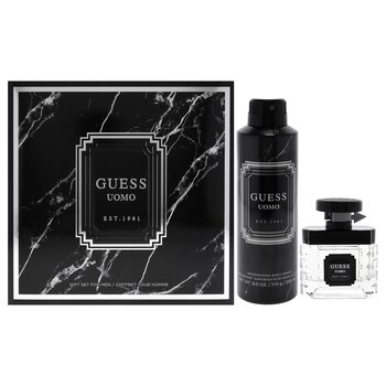 Guess Guess Uomo by Guess for Men - 2 Pc Gift Set 1.7oz EDT Spray, 6oz Deodorizing Body Spray 2 Pc Gift Set