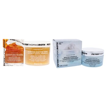 Peter Thomas Roth Pumpkin Enzyme Mask and Water Drench Hyaluronic Cloud Cream Kit by Peter Thomas Roth for Unisex - 2 Pc Kit 5.1oz Mask, 1 2 Pc Kit