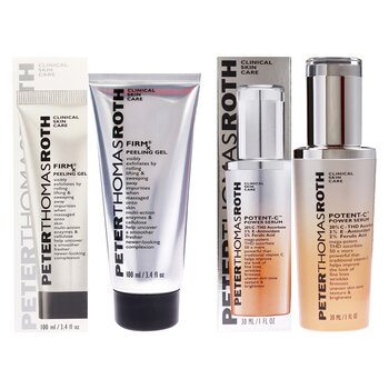 Peter Thomas Roth Firmx Peeling Gel and Potent-C Power Serum Kit by Peter Thomas Roth for Unisex - 2 Pc Kit 3.4oz Gel, 1oz Serum 2 Pc Kit