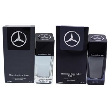 Mercedes-Benz Mercedes-Benz Select and Select Night Kit by Mercedes-Benz for Men - 2 Pc Kit 3.4oz EDT Spray, 3.4oz EDP Spray 2 Pc Kit